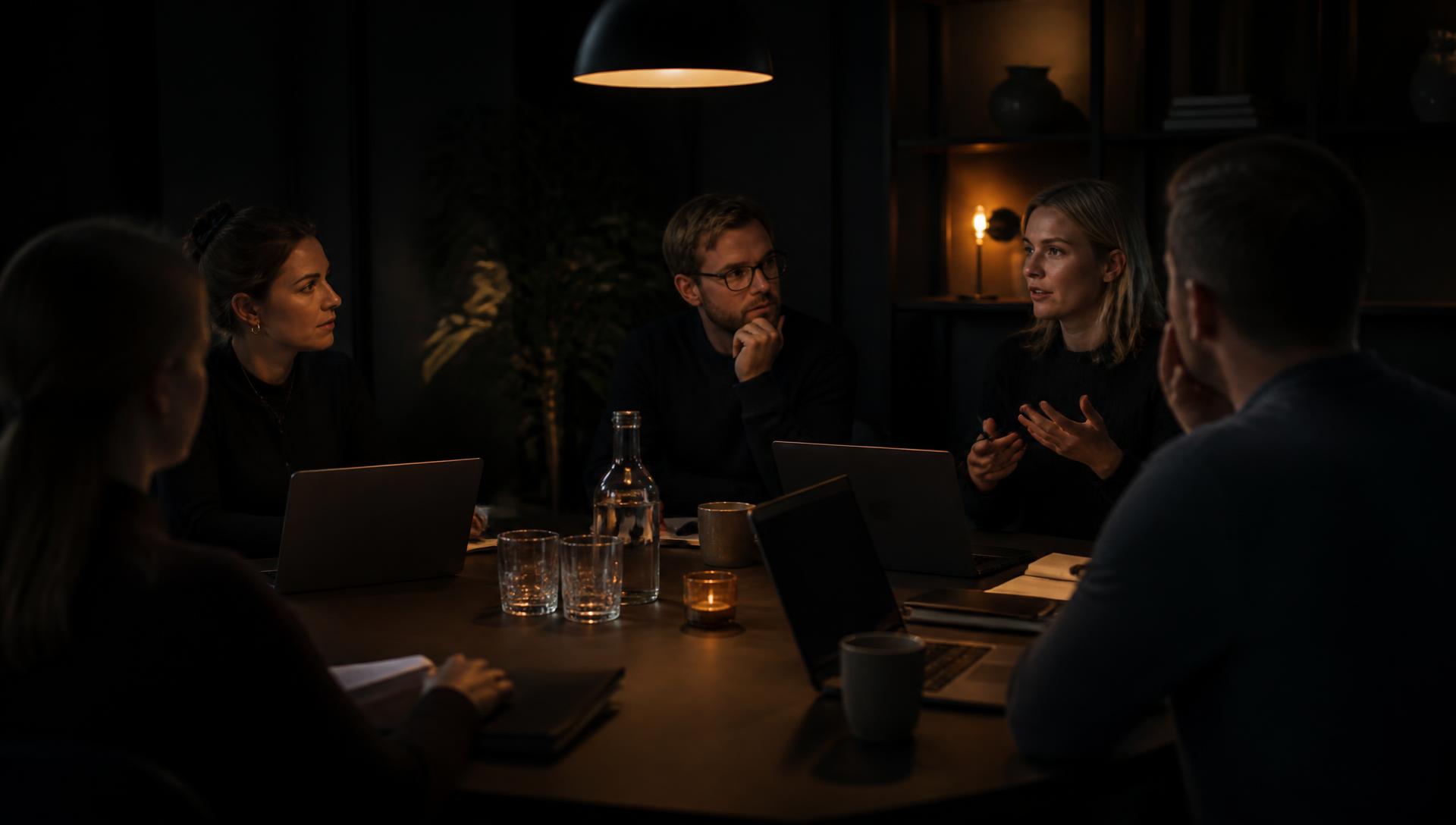 Deltagare i en intensiv kursmiljö